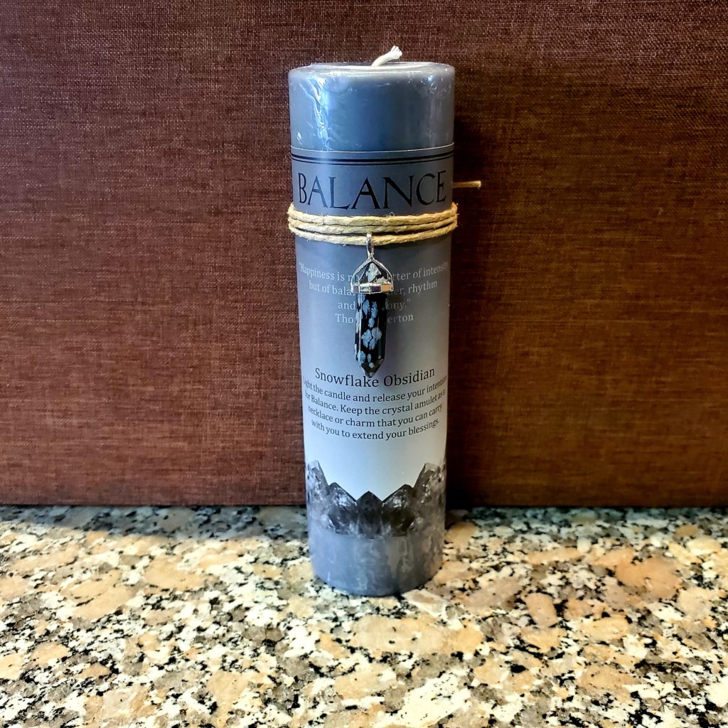 Balance Candle with Crystal